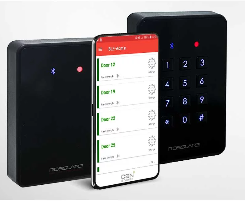 AY-H6255BT reader with BLE-Admin mobile configuration screen